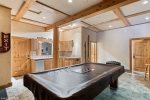 Wet bar and pool table for fun with family & friends 